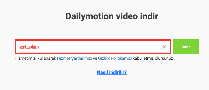 Dailymotion Video Nasil indirilir