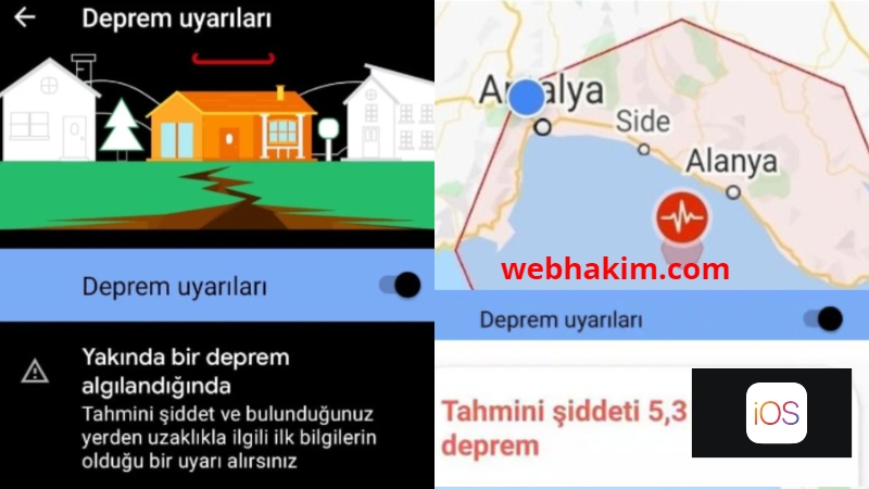 Google Deprem Uyarı Sistemi iOS