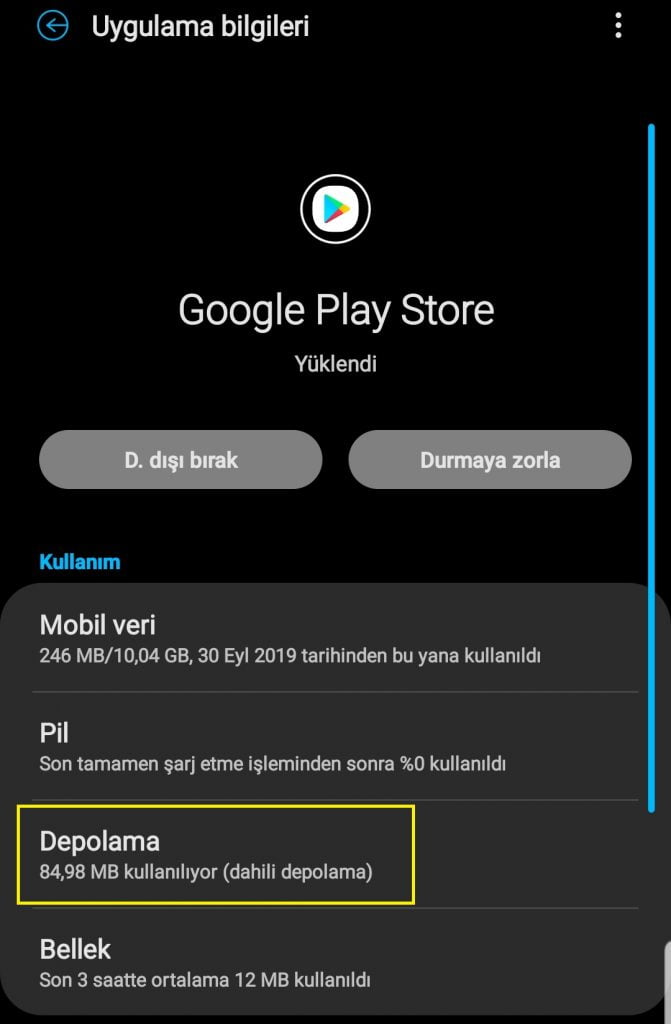 Uygulama Google Play'den indirilmiyor