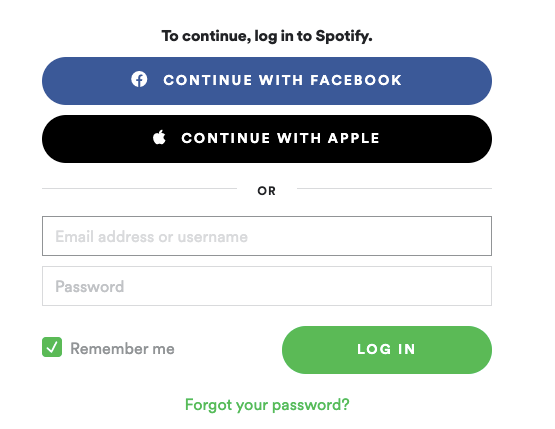 Spotify'ın şifresini değiştir