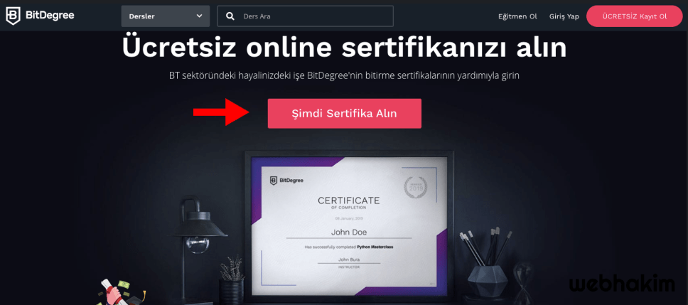 çevrimiçi ücretsiz sertifika programları